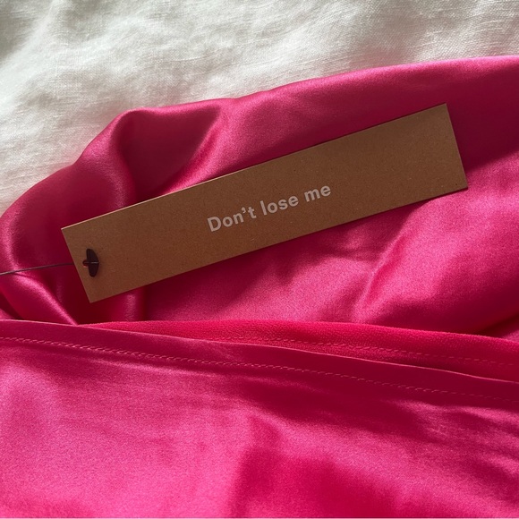 NWT Reformation Joanna Silk Dress Fuchsia - NEVER WORN! - Picture 8 of 11